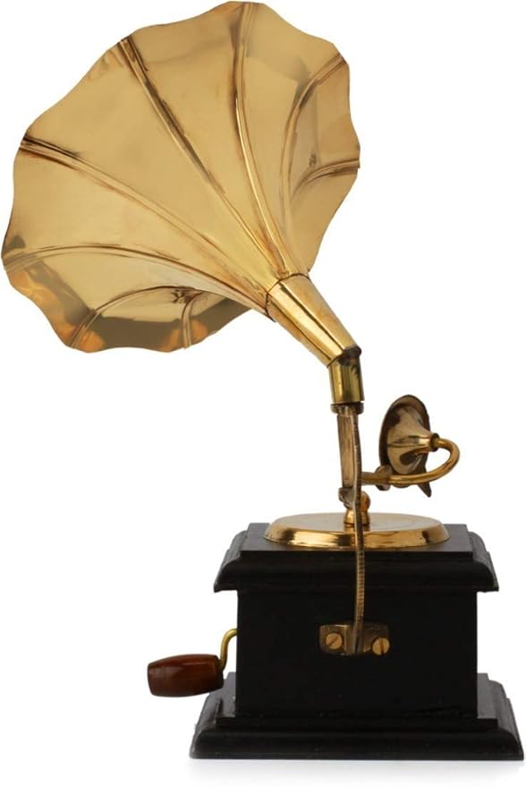 JaipurCrafts Premium Sparkle Square Gramophone Showpiece