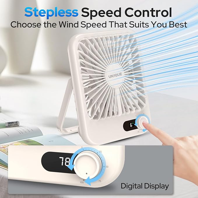 UN1QUE Slim Portable Desk Fan