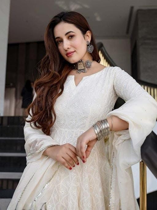 Chikankari Cotton Off White Anarkali Kurta